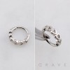 LOVELY OPEN LINE HEARTS 316L SURGICAL STEEL SEPTUM HINGED SEGMENT RING